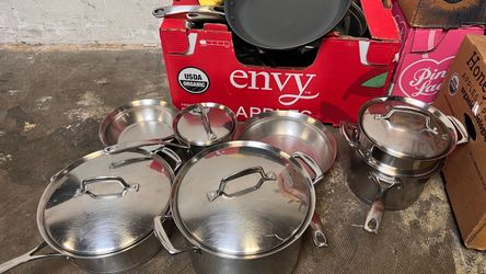 Kirkland Signature 13-Piece Stainless Steel Tri-Ply Clad Cookware Set