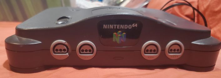 Nintendo 64 System Consule with jumper pack, cables and powered cord