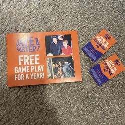 Dave And Busters Free Game Play $550 Value Left 