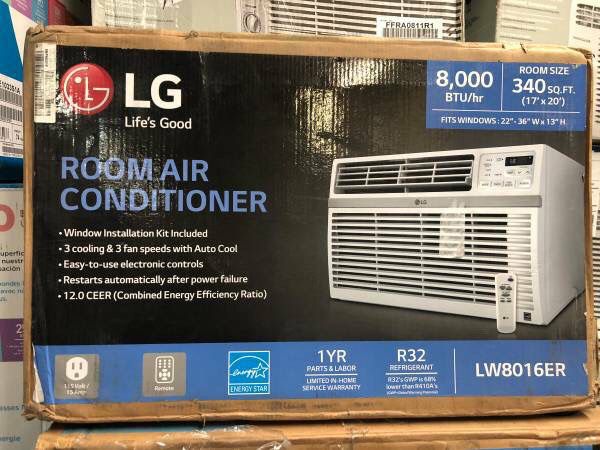 New LG 8,000 BTU Window Air Conditioner for $160