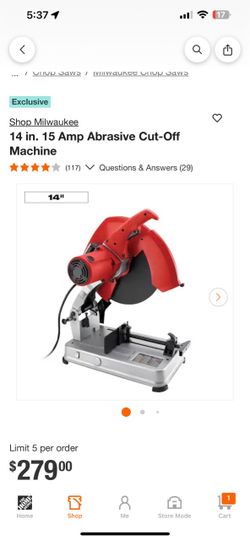 milwaukee abrasive chop saw