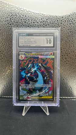Pokemon 2025 Black Star Promo Mega Charizard X Ex CGC 10