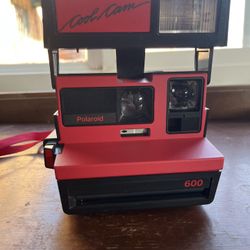 UNTESTED Polaroid 600 Cool Cam Red & Black with Strap Instant Camera 