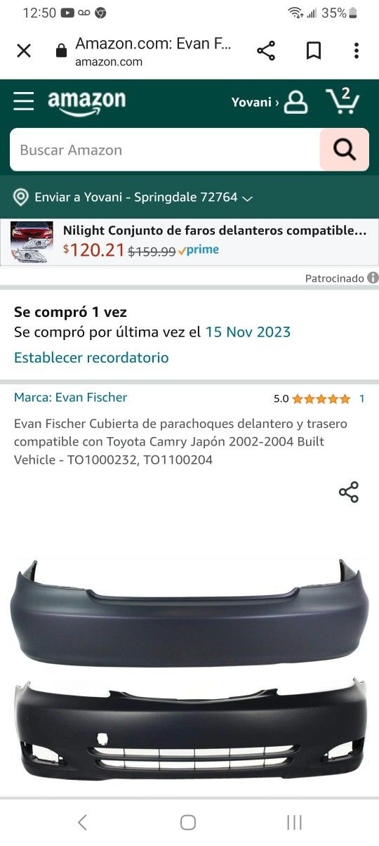 Toyota Camery Bumpers
