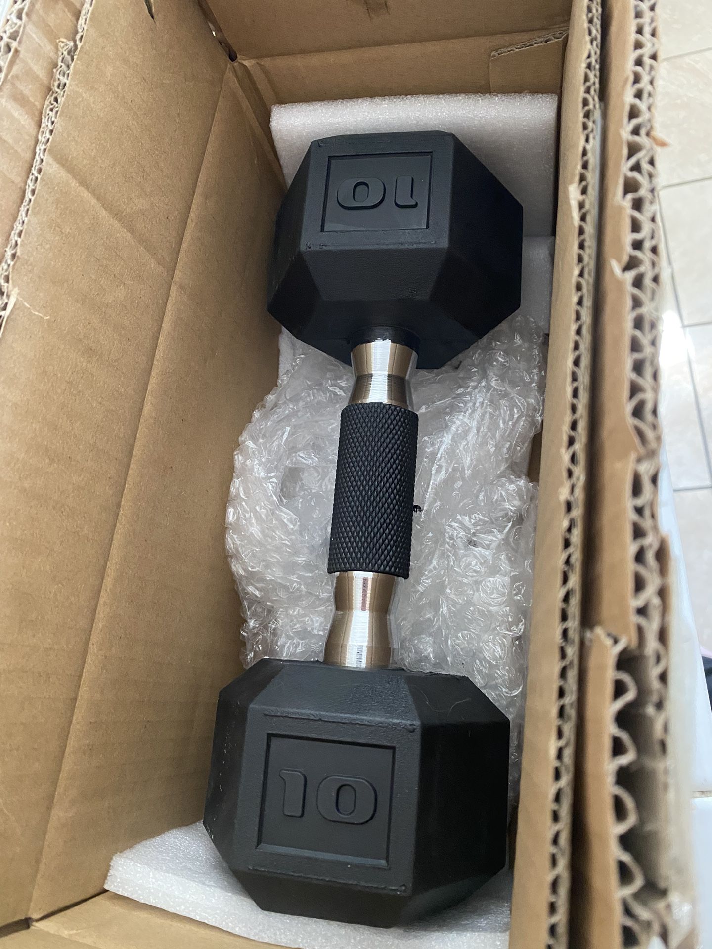 10 Pound Dumbbell Weight With Comfort Grip New!