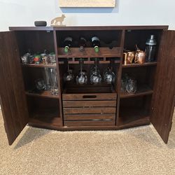 Medium Brown Wine Cabinet 