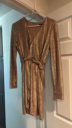 Raw gold dress