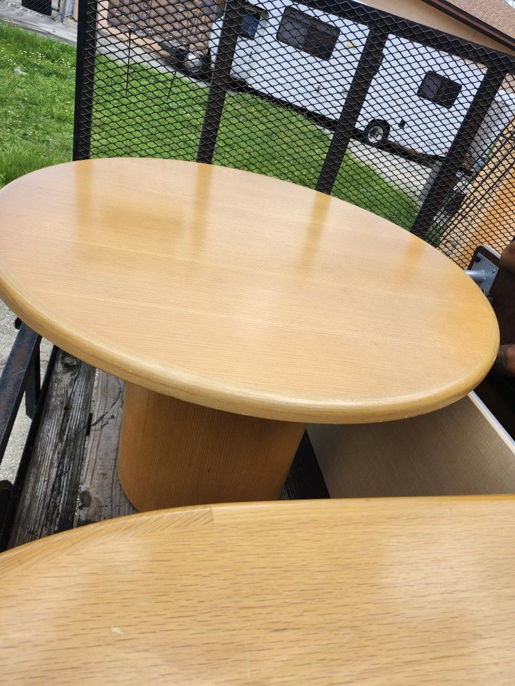 Round Wood Dining/ Office Table