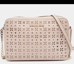 Michael Kors Blush Pink Perforated Crossbody