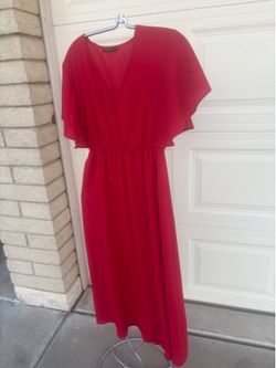 SHEIN Women’s Red Midi Dress Size-S