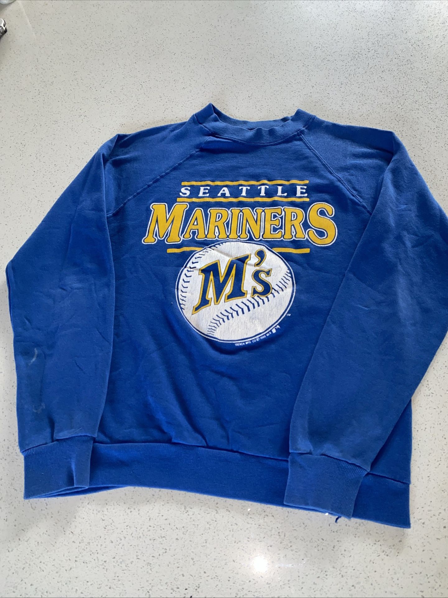vintage seattle mariners sweatshirt crewneck Blue Medium 80s