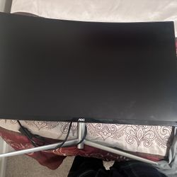 Gaming Monitor AOC C32V1Q 31.5" Full HD 1920x1080 Monitor, Curved VA Panel, 4ms 75Hz, Frameless, HDMI DisplayPort VGA, Flickerfree, Low Blue Mode, VES