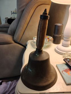 Vintage Brass Hand School Bell