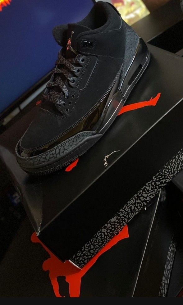 Jordan 3 Black Cat Size 11.5, 12 $325