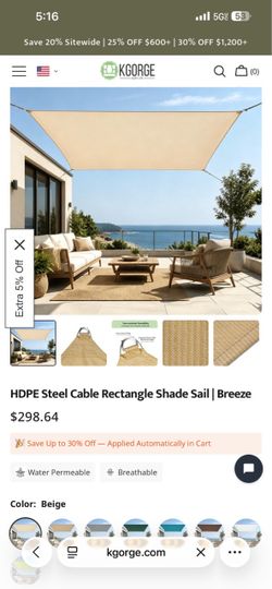HDPE SHADE SAIL