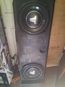 Jl Audio 12 Inch Shallow Mount Subwoofers  Down Firing Box For Gm Truck 