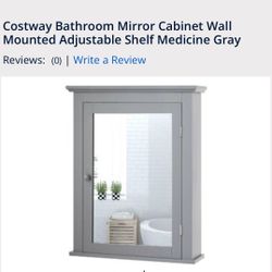 New Grey Bathroom Mirror Wall Mount