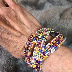 Gorgeous Multicolored Beaded Cuff