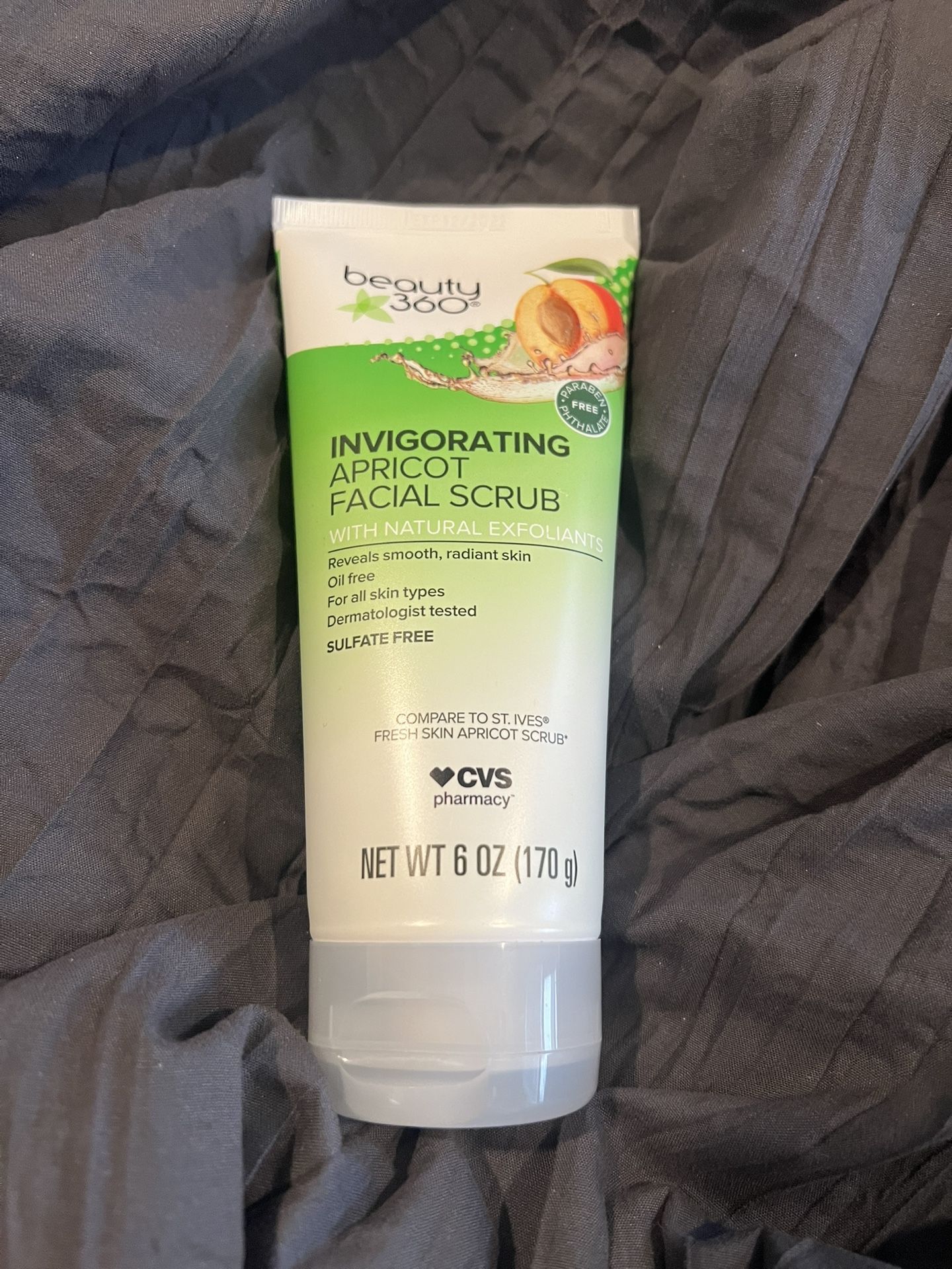 Beauty360 Invigorating Apricot Facial Scrub Brand New 6oz