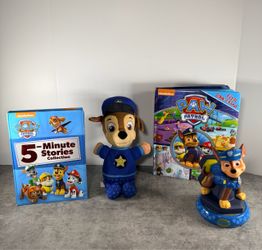 PAW Patrol Chase Bedtime Bundle – Books, Plush & Figure