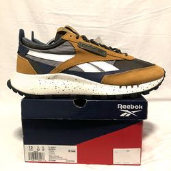 Size 12 Mens Reebok Classic Leather Legacy 'Splatter Paint - Rich Ochre' FY7460