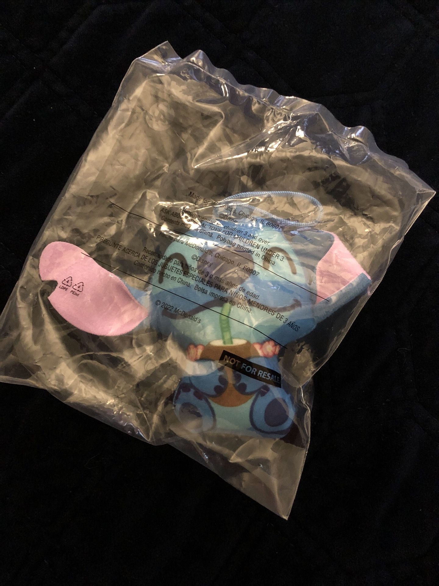 Sippin Stitch #4 McDonald’s Happy Meal Toy LILO And Stitch Disney Plush Ornament