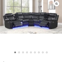 Modern Style Recliner Sectional with lights