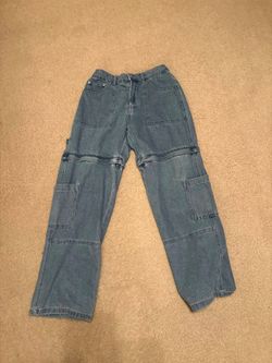 Convertible Cargo Denim Jeans