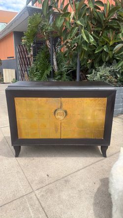 Bar cabinet hallway, entry table, beautiful gold black