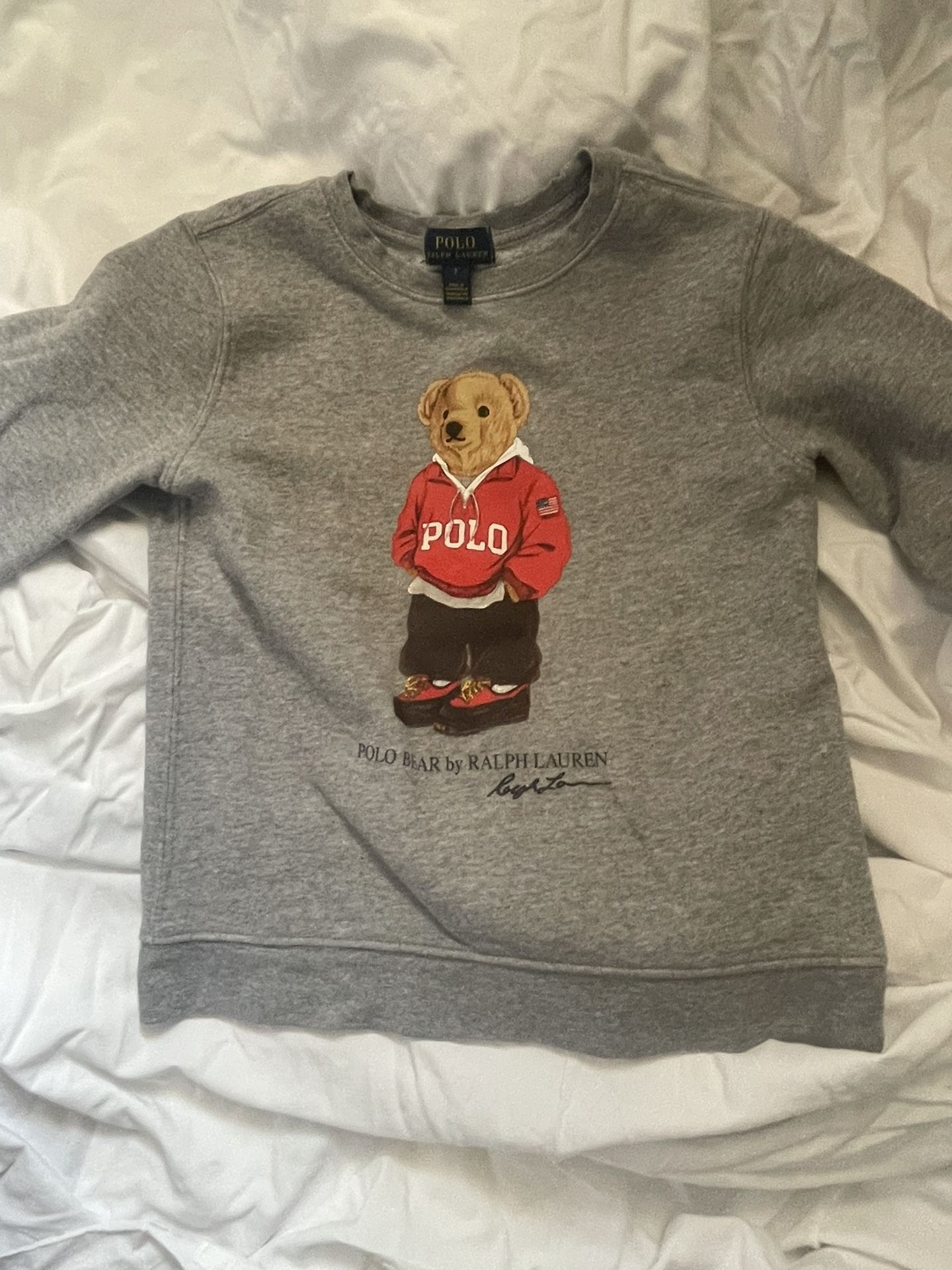 Polo Grey Pullover Kids Size 7 