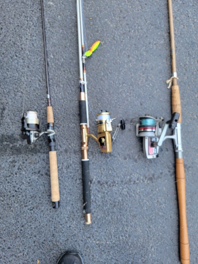 3 Fishing Poles 