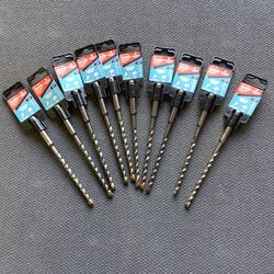 10 Pieces….. Makita 1/4 in. x 6 in. SDS‑PLUS Rotary Hammer Drill Bit, 2‑Cutter . Carbide Tip Concrete Bits. B-60610