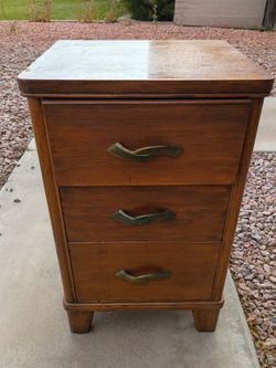 Wood nightstand