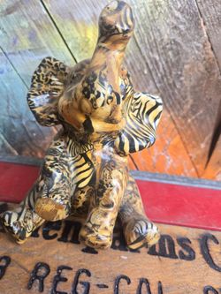 Animal Print Elephant Figurine
