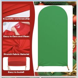 Tingjoo Birthday Party Decoration, Theme Print Arch Cover Spandex Fitted Wedding Arch Stand Covers For Birthday Party,  5ft (Green)