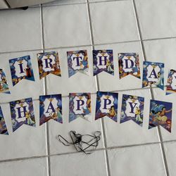 Disney’s Aladdin “Happy Birthday” Banner