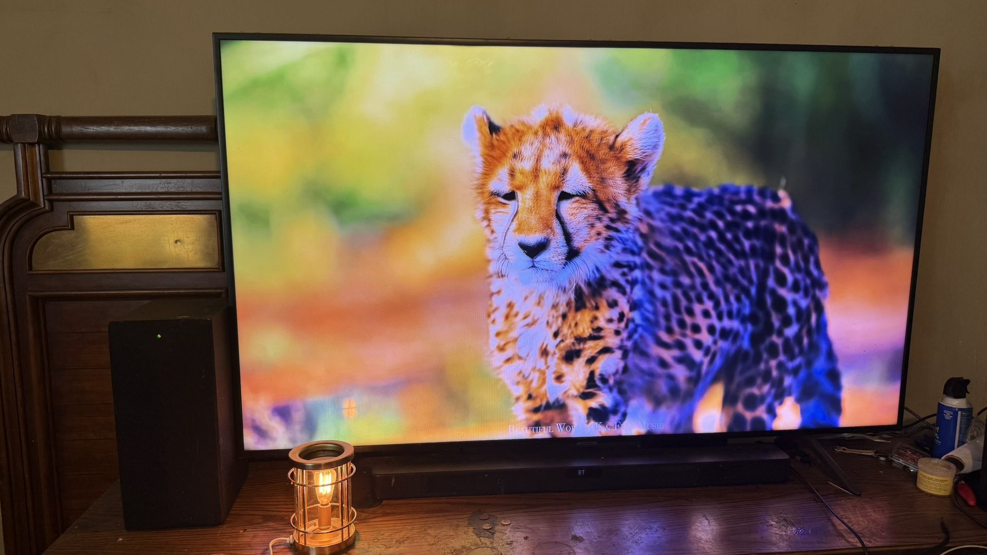 65 Inch 4k Samsung TV With Lg Soundbar And Speaker