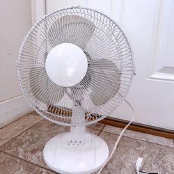 White Table Fan 12 Inch Works Well