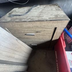 2 Large Drawer Nightstand With 2 110v Power Outlets
