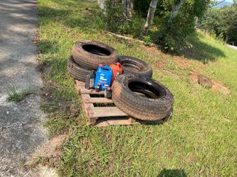 FREE old tires, one has a rim