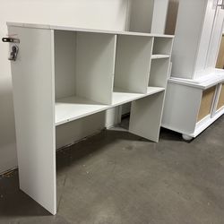 Newly Assembled Desktop Shelf with 4 Shelves, Desk Bookshelf w/Anti-Toppling Devices, Wood Table Top Bookshelf Organizer