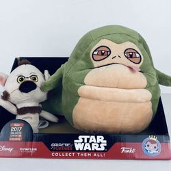 Funko Star Wars: Jabba Hutt & Salacious B Crumb Galactic Plushies 2017 Exclusive
