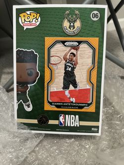 BRAND NEW FUNKO POP TRADING CARDS PANINI EXCLUSIVE GIANNIS ANTETOKOUNMPO  GOLD PRIZM 06 RARE for Sale in Minneapolis, MN - OfferUp