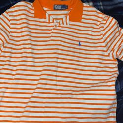 Orange And White Polo