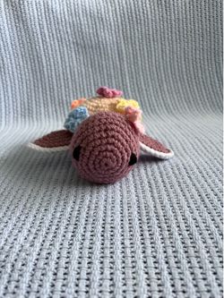 Crochet flower turtle