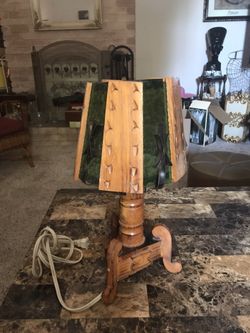 Hand Made Wooden Lamp