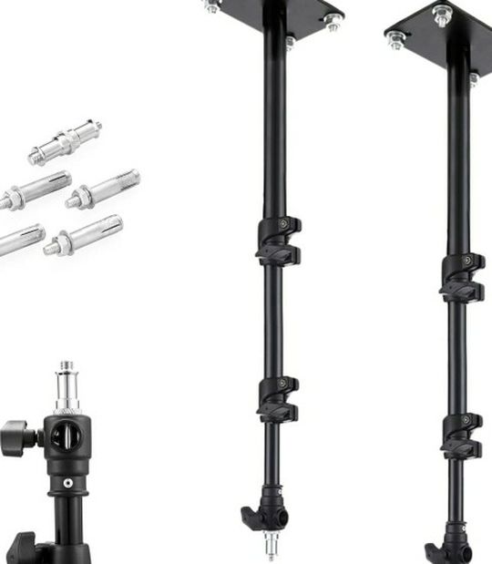 Meking Photography Camera Wall Mount Boom Arm, Max Length 39 inches for Photo Studio Video Strobe Light, Ring Light, Flash, Softbox, Relfector, with 3