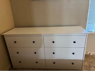 White 6 drawer