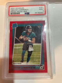 2021 Donruss Trevor Lawrence Press Proof Red RC PSA 9