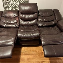 Faux Leather 3 seat Power Recliner